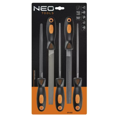 NEO TOOLS Reszelő Klt. 5R. 200/2 Gumir.Nyéllel