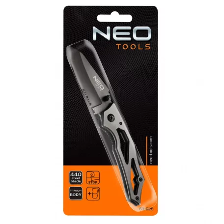 NEO TOOLS Összecsukható Kés 16,7Cm P:7Cm Titánium