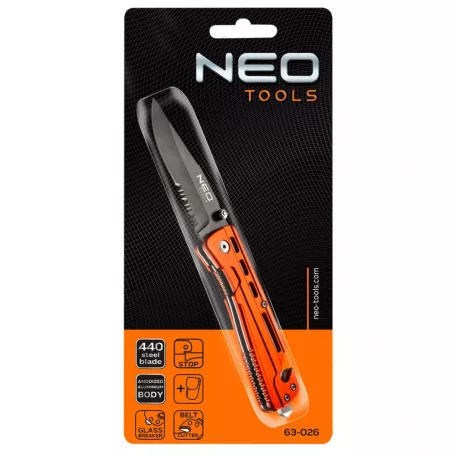 NEO TOOLS Összecsukható Kés 11,5Cm P:8,5Cm Narancs