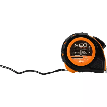 NEO TOOLS Mérőszalag 10M/25 mm Acél Autostop+Rögz. 