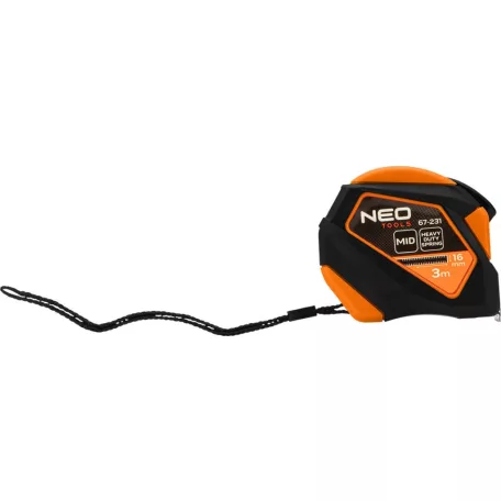 NEO TOOLS Mérőszalag 3M/16 mm Acél Mágn.Autos.+Rögz 