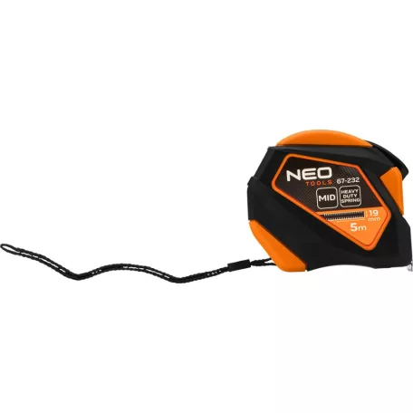 NEO TOOLS Mérőszalag 5M/19 mm Acél Mágn.Autos.+Rögz 