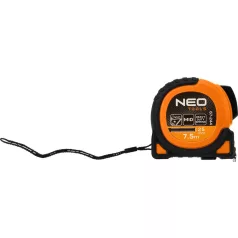  NEO TOOLS Mérőszalag 7,5M/25 mm Erős.Mágn.Autos.+Rö Fekete