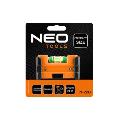 NEO TOOLS Zseb Vizmérték Övcsipesszel 