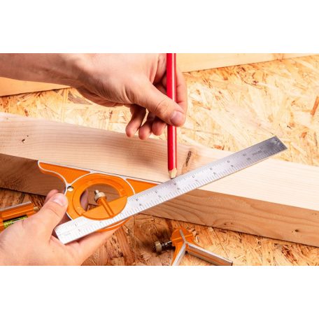 SZÖGMÉRŐ PROFI 30CM DERÉKSZÖG ÉS VONALZÓ NEO TOOLS