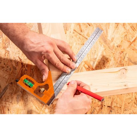 SZÖGMÉRŐ PROFI 30CM DERÉKSZÖG ÉS VONALZÓ NEO TOOLS