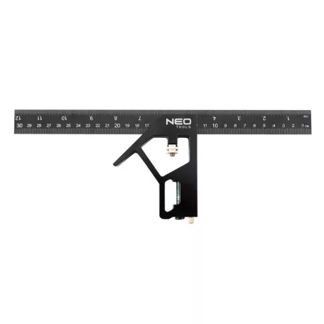 Neo Tools Kombinált Derékszög És Vonalzó 30 cm