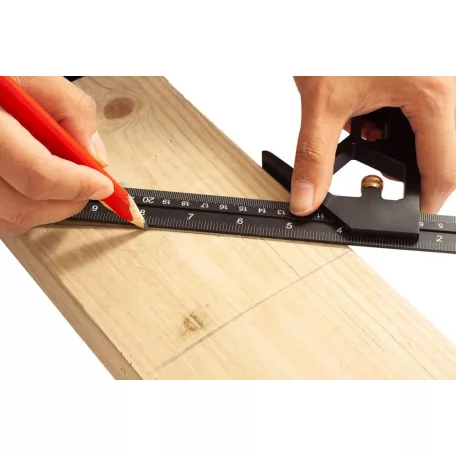Neo Tools Kombinált Derékszög És Vonalzó 30 cm