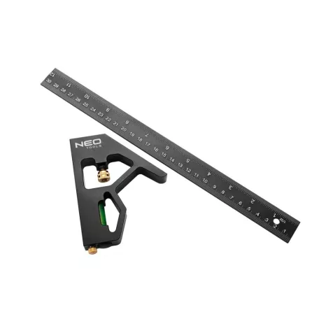 Neo Tools Kombinált Derékszög És Vonalzó 30 cm