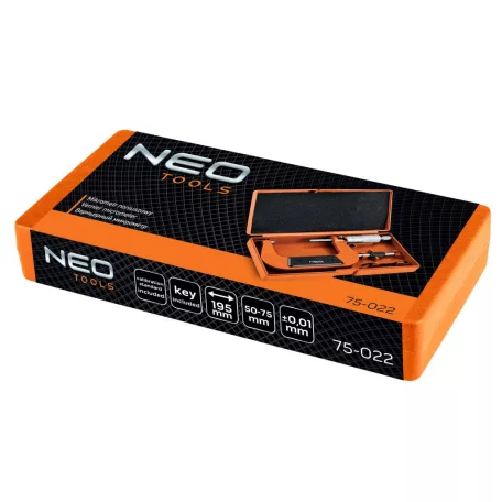 NEO TOOLS Mikrométer 50-75 mm Műa.Tokban 