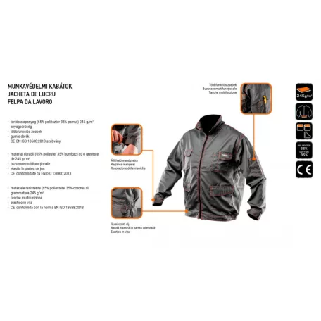 NEO TOOLS Munkaruha Dzseki S/48 Vizhatl.81-410-S