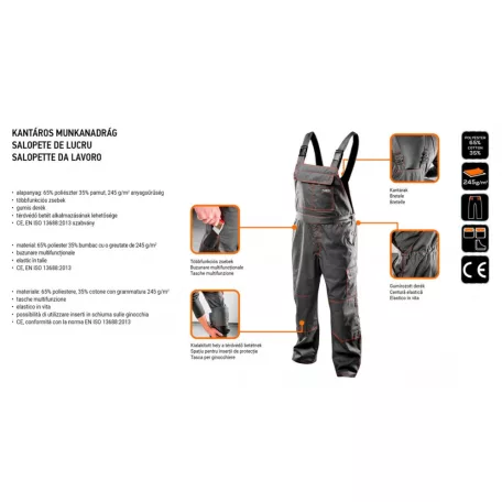 NEO TOOLS Munkaruha Kertésznadrág Ld/54 81-430-Ld