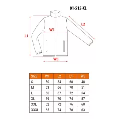 NEO TOOLS Munkaruha Pulóver Outdoor Cippzár.Szürke 