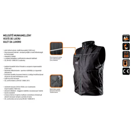 NEO TOOLS Munkamellény Meleg S/48 81-530-S