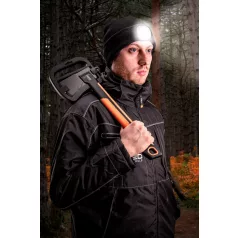 NEO TOOLS Munkasapka Pamut Fekete Beép.Lámpával