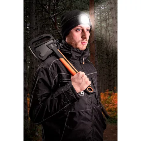 NEO TOOLS Munkasapka Pamut Fekete Beép.Lámpával