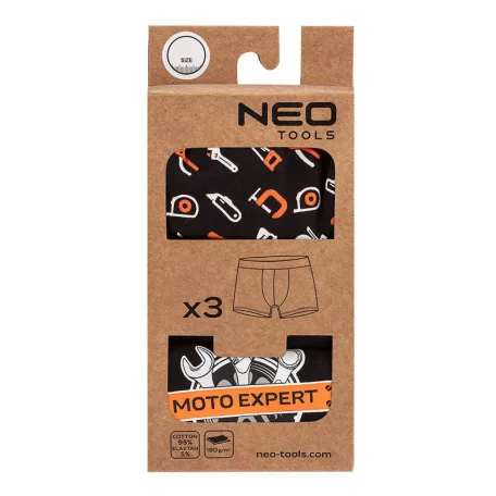 NEO TOOLS Munkaruha Boxeralsó Basic M 3 db 