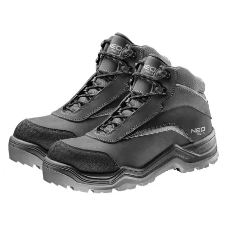NEO TOOLS Munkabakancs S3 Fekete Nubuk Fémmen.M:42