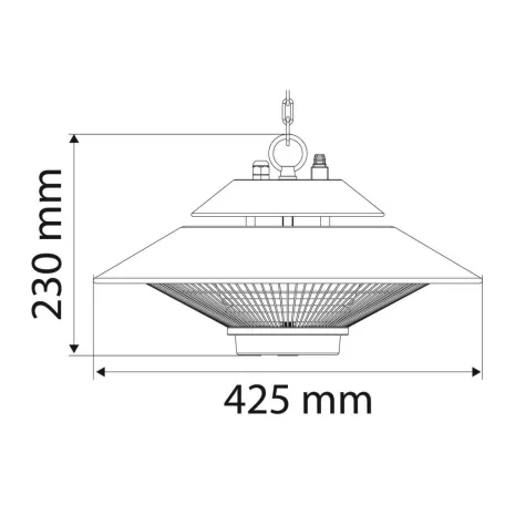 Neo Tools Mennyezeti Infra Hősugárzó 1,5 Kw Ip44 Kül.-Bel. 9M2 -