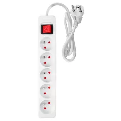 NEO TOOLS Hosszabbító 1,5M 5 D.Alj Fehér Ki/Be Kap 