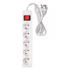 NEO TOOLS Hosszabbító 3,0M 5 D.Alj Fehér Ki/Be Kap 