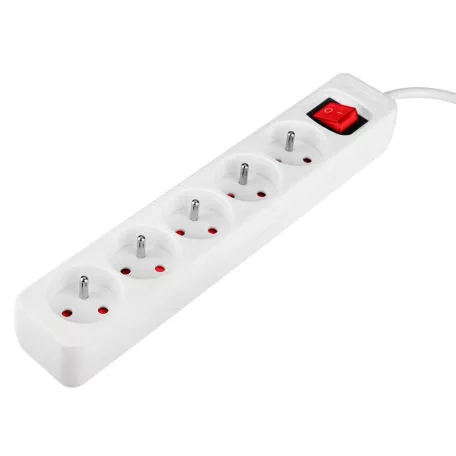 NEO TOOLS Hosszabbító 3,0M 5 D.Alj Fehér Ki/Be Kap 