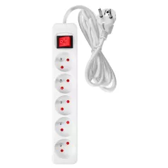 NEO TOOLS Hosszabbító 5,0M 5 D.Alj Fehér Ki/Be Kap 