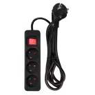 NEO TOOLS Hosszabbító 1,5M 3 D.Alj Fekete Ki/Be Ka 