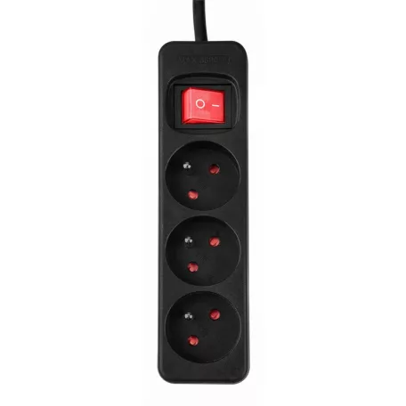 NEO TOOLS Hosszabbító 3,0M 3 D.Alj Fekete Ki/Be Ka 