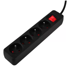 NEO TOOLS Hosszabbító 1,5M 4 D.Alj Fekete Ki/Be Ka 