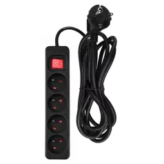 NEO TOOLS Hosszabbító 3,0M 4 D.Alj Fekete Ki/Be Ka 