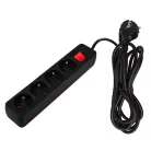 NEO TOOLS Hosszabbító 3,0M 4 D.Alj Fekete Ki/Be Ka 