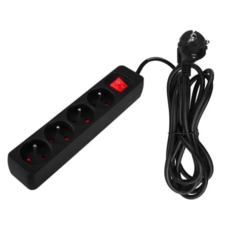 NEO TOOLS Hosszabbító 3,0M 4 D.Alj Fekete Ki/Be Ka 