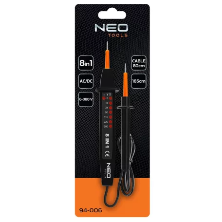 NEO TOOLS Fázisceruza Multifunkciós 8:1 6-380V Ac/Dc