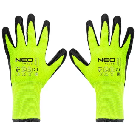 NEO TOOLS Védőkesztyű Szigetelt Latexes Nylon 8" 
