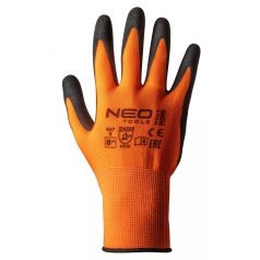 VÉDŐKESZTYŰ NITRILES POLYESTER 10" NEO TOOLS