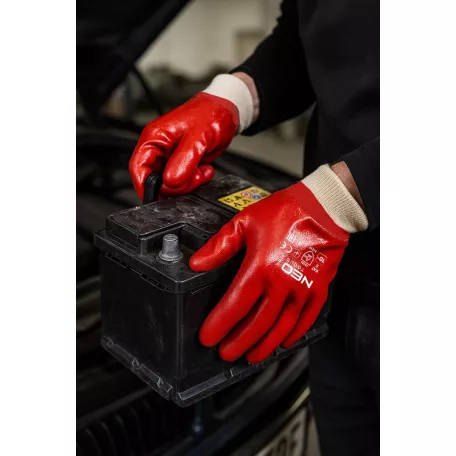 NEO TOOLS Védőkesztyű Pamut Vegyszerálló Pvc Be10" 