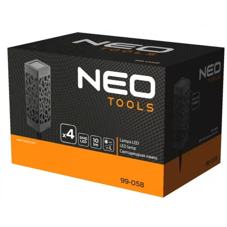 NEO TOOLS Kerti Lámpa Napelemes 4 db 3W